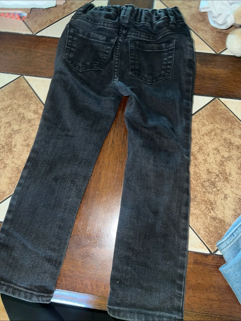 The Children's Place Girls' Black Skinny Jeans with Pink Waistband Detail